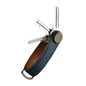 Orbitkey Portachiavi Crazy Horse Marine Blue - STANGA Pelletteria