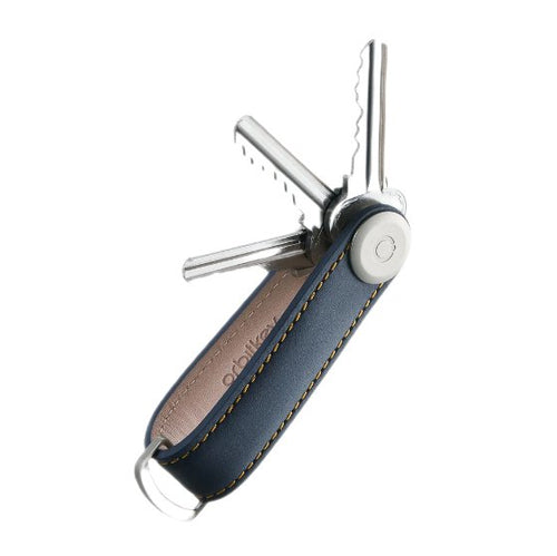 Orbitkey Portachiavi Leather Navy/Tan - STANGA Pelletteria