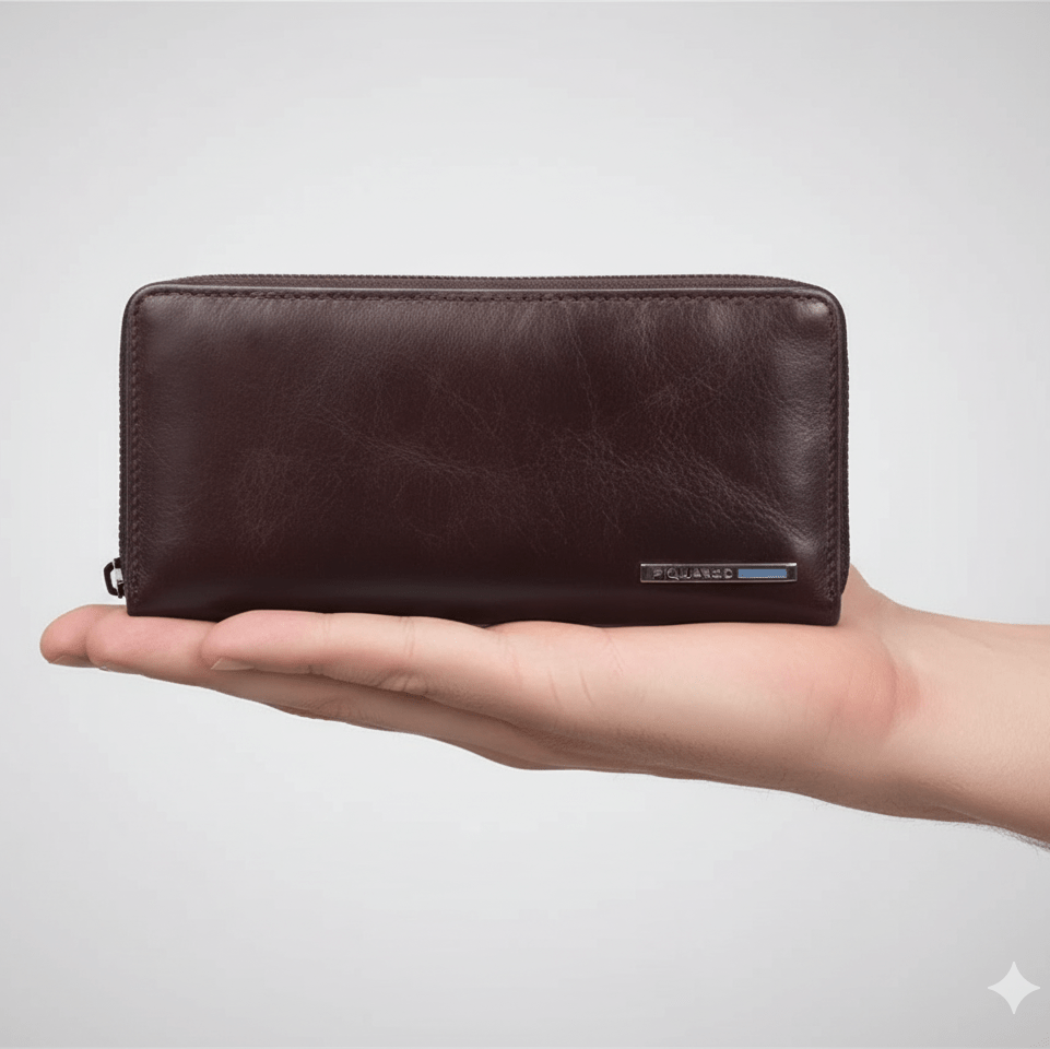 Piquadro Astuccio Portachiavi Blue Square Mogano - STANGA Pelletteria