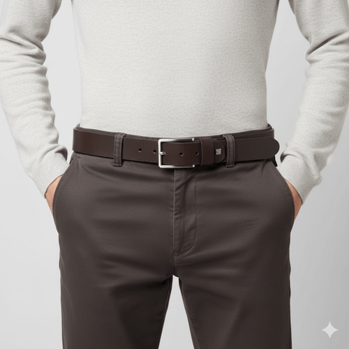 Piquadro Cintura uomo con fibbia ad ardiglione Cinture Coll.81 Marrone - STANGA Pelletteria