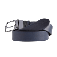 Piquadro Cintura Uomo Reversibile Nera/Blu - STANGA Pelletteria