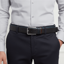 Carica l&#39;immagine nel visualizzatore di Gallery, Piquadro Cintura Uomo Reversibile Nera/Mogano B2 - STANGA Pelletteria
