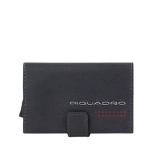 Carica l&#39;immagine nel visualizzatore di Gallery, Piquadro Porta Carte Di Credito In Metallo Grigio/Nero - STANGA Pelletteria
