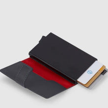 Carica l&#39;immagine nel visualizzatore di Gallery, Piquadro Porta Carte Di Credito In Metallo Grigio/Nero - STANGA Pelletteria
