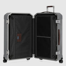Carica l&#39;immagine nel visualizzatore di Gallery, Piquadro Trolley Grande Rigido a Quattro Ruote Nero Cuoio - STANGA Pelletteria
