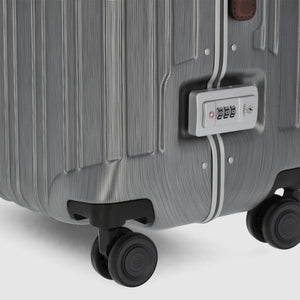 Piquadro Trolley Grande Rigido a Quattro Ruote Nero Cuoio - STANGA Pelletteria