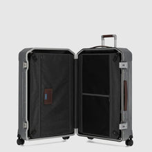 Carica l&#39;immagine nel visualizzatore di Gallery, Piquadro Trolley Medio Rigido a Quattro Ruote Nero Cuoio - STANGA Pelletteria

