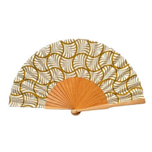 Carica l'immagine nel visualizzatore di Gallery, Popeline Ventaglio Deco Ocre - STANGA Pelletteria
