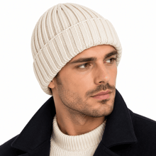 Carica l'immagine nel visualizzatore di Gallery, Riviera Berretto In Cashmere Costa 3 Panna - STANGA Pelletteria
