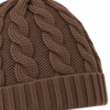 Carica l'immagine nel visualizzatore di Gallery, Riviera Berretto In Cashmere Treccia Senza Risvolto Brown - STANGA Pelletteria
