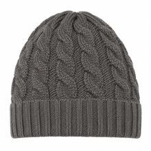 Carica l'immagine nel visualizzatore di Gallery, Riviera Berretto In Cashmere Treccia Senza Risvolto Gris2 - STANGA Pelletteria
