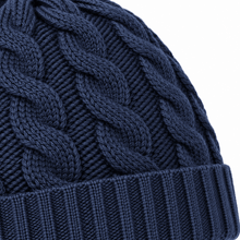 Carica l'immagine nel visualizzatore di Gallery, Riviera Berretto In Cashmere Treccia Senza Risvolto Marine - STANGA Pelletteria
