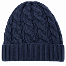 Carica l'immagine nel visualizzatore di Gallery, Riviera Berretto In Cashmere Treccia Senza Risvolto Marine - STANGA Pelletteria
