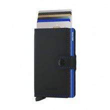 Carica l'immagine nel visualizzatore di Gallery, Secrid Miniwallet Matte Black - Blue - STANGA Pelletteria
