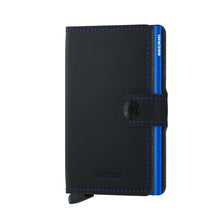 Carica l'immagine nel visualizzatore di Gallery, Secrid Miniwallet Matte Black - Blue - STANGA Pelletteria
