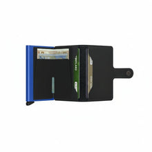 Carica l'immagine nel visualizzatore di Gallery, Secrid Miniwallet Matte Black - Blue - STANGA Pelletteria
