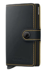 Secrid Miniwallet Matte Black&Ocre - STANGA Pelletteria