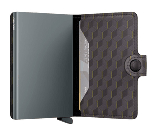 Secrid Miniwallet Optical Grey Yellow - STANGA Pelletteria