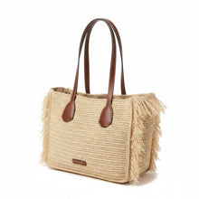 Carica l'immagine nel visualizzatore di Gallery, The Bridge Luna Shopping Rafia - STANGA Pelletteria
