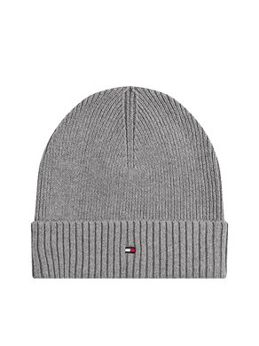 Tommy Hilfiger Berretto con Cashmere e Bandierina Ricamata Grigio Chiaro - STANGA Pelletteria