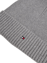 Carica l&#39;immagine nel visualizzatore di Gallery, Tommy Hilfiger Berretto con Cashmere e Bandierina Ricamata Grigio Chiaro - STANGA Pelletteria
