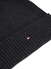 Carica l&#39;immagine nel visualizzatore di Gallery, Tommy Hilfiger Berretto con Cashmere e Bandierina Ricamata Grigio Scuro - STANGA Pelletteria
