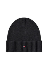 Carica l&#39;immagine nel visualizzatore di Gallery, Tommy Hilfiger Berretto con Cashmere e Bandierina Ricamata Grigio Scuro - STANGA Pelletteria
