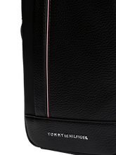 Carica l&#39;immagine nel visualizzatore di Gallery, Tommy Hilfiger Borsa Reporter con Tracolla e Logo in Metallo Nero - STANGA Pelletteria
