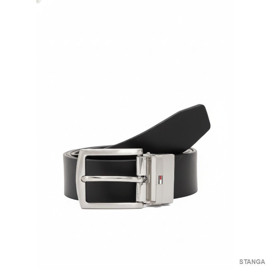 Tommy Hilfiger Cintura Reversibile Denton in Pelle Navy Blue - STANGA Pelletteria