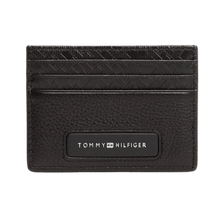 Carica l&#39;immagine nel visualizzatore di Gallery, Tommy Hilfiger Porta carte di credito TH Monogram in pelle Black - STANGA Pelletteria
