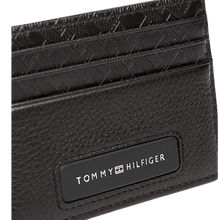 Carica l&#39;immagine nel visualizzatore di Gallery, Tommy Hilfiger Porta carte di credito TH Monogram in pelle Black - STANGA Pelletteria

