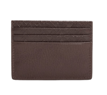 Carica l&#39;immagine nel visualizzatore di Gallery, Tommy Hilfiger Porta carte di credito TH Monogram in pelle Coffee Bean - STANGA Pelletteria

