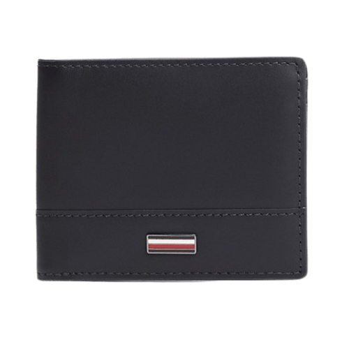 Tommy Hilfiger Portafogli bifold Corporate in pelle Space Blue - STANGA Pelletteria