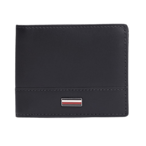 Tommy Hilfiger Portafogli bifold Corporate in pelle Space Blue - STANGA Pelletteria