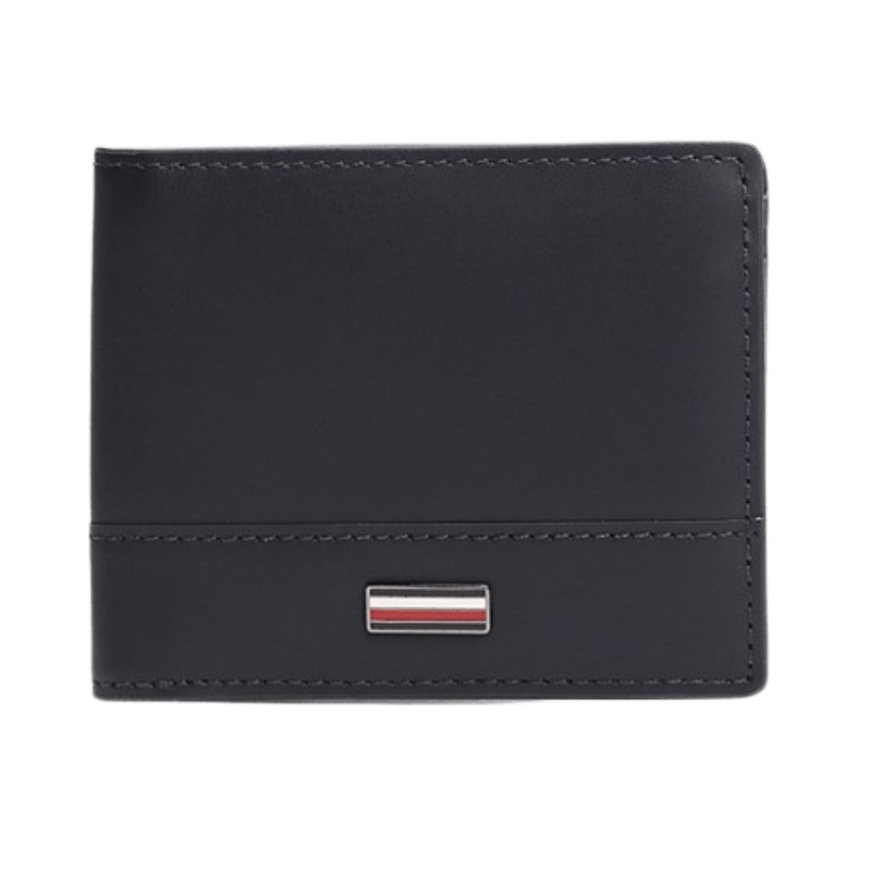 Tommy Hilfiger Portafogli bifold Corporate in pelle Space Blue - STANGA Pelletteria