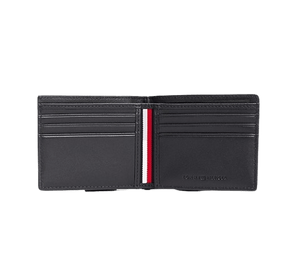Tommy Hilfiger Portafogli bifold Corporate in pelle Space Blue - STANGA Pelletteria