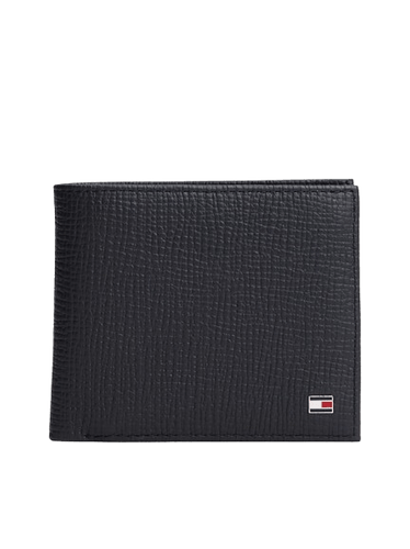 Tommy Hilfiger Portafogli Bifold in Pelle Con Bandierina Blu - STANGA Pelletteria