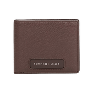 Tommy Hilfiger Portafogli bifold TH Monogram in pelle Coffee Bean - STANGA Pelletteria