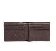 Carica l&#39;immagine nel visualizzatore di Gallery, Tommy Hilfiger Portafogli bifold TH Monogram in pelle Coffee Bean - STANGA Pelletteria
