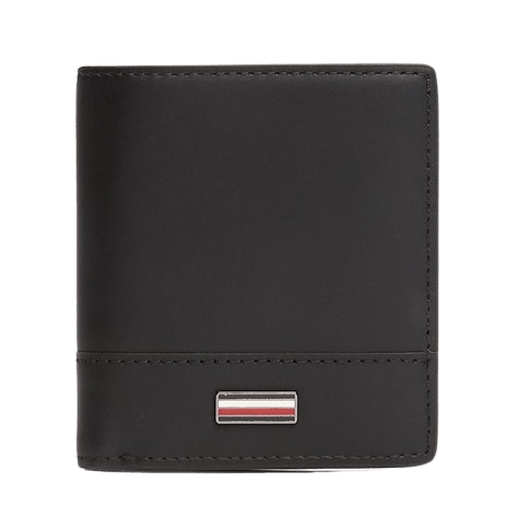 Tommy Hilfiger Portafogli trifold Corporate in pelle Black - STANGA Pelletteria