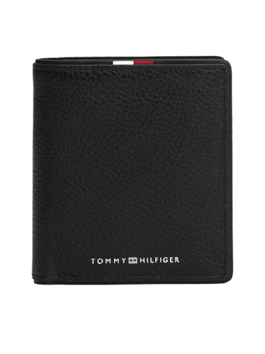 Tommy Hilfiger Portafogli Trifold Corporate in Pelle Nero - STANGA Pelletteria
