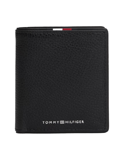 Tommy Hilfiger Portafogli Trifold Corporate in Pelle Nero - STANGA Pelletteria