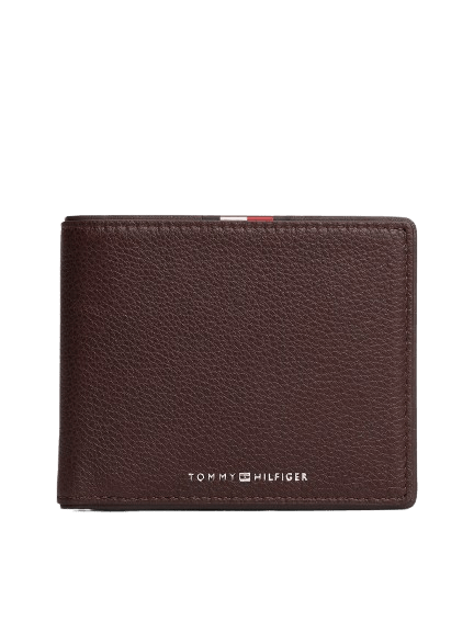 Tommy Hilfiger Portafoglio Corporate in Pelle Coffee Bean - STANGA Pelletteria