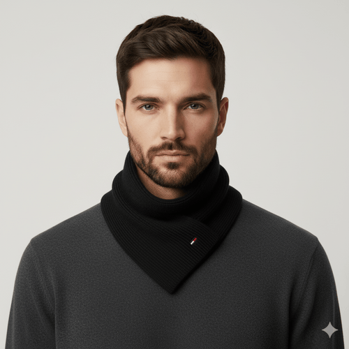 Tommy Hilfiger Sciarpa Essential a Coste con Bandierina Black - STANGA Pelletteria