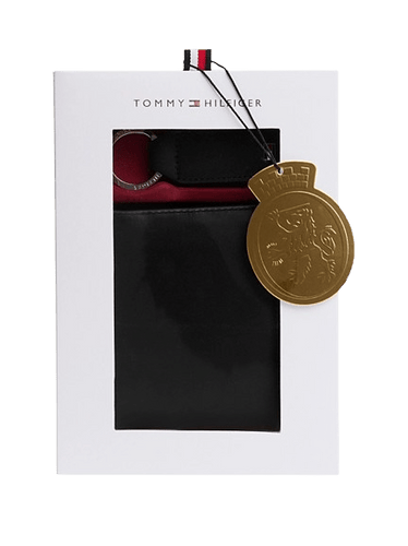 Tommy Hilfiger Set Regalo Portafogli e Portachiavi in Pelle Nero - STANGA Pelletteria