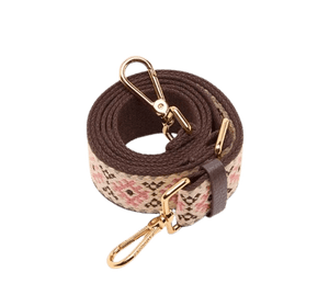 Tracolla Nastro Coccinelle Nordic Multi Pink Clay/Brunette - STANGA Pelletteria