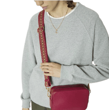 Carica l&#39;immagine nel visualizzatore di Gallery, Tracolla Nastro Coccinelle Twill Mantas Multi Sangria - STANGA Pelletteria
