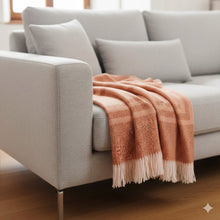 Carica l&#39;immagine nel visualizzatore di Gallery, Borbonese Home Plaid Twist Ruggine
