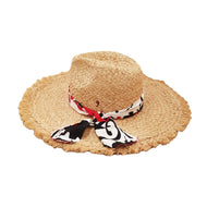 Alfonso d'Este Cappello in Paglia con Frange - STANGA Pelletteria