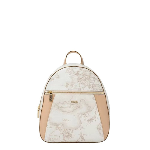 Alviero Martini 1^A Classe Zaino Geo White Con Inserti Frontali In Pelle E033 - STANGA Pelletteria